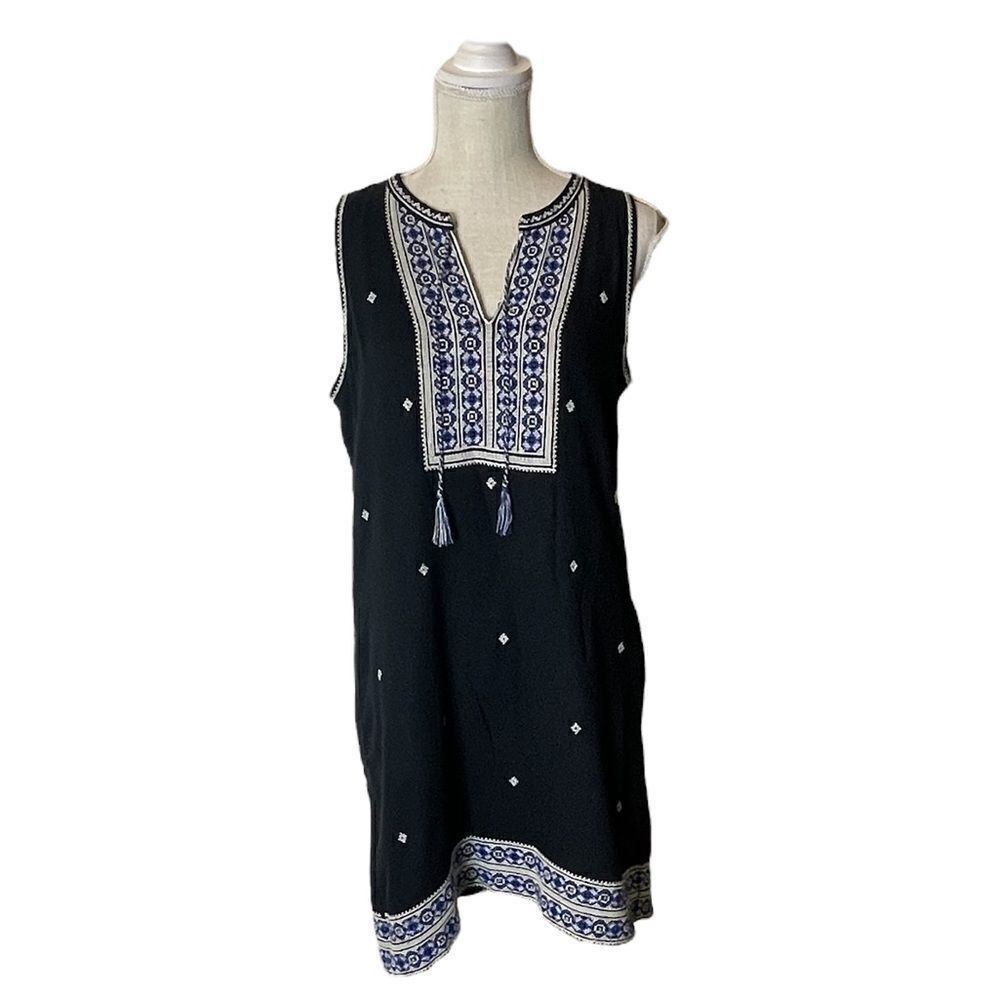 Madewell Embroidered Suncoast Dress in Navy Blue - Picture 5 of 17